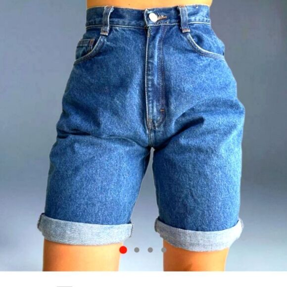 Venus Vintage Rolled Cuff Denim Burmuda Shorts Sz 6 - Picture 1 of 9